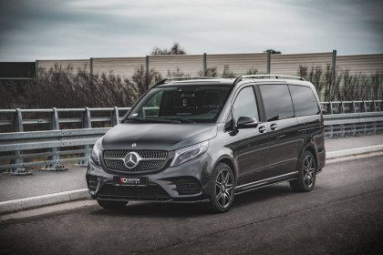 Spojler pod nárazník lipa V.1 Mercedes-Benz V-Class AMG-Line W447 Facelift černý lesklý plast