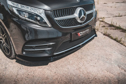 Spojler pod nárazník lipa V.3 Mercedes-Benz V-Class AMG-Line W447 Facelift černý lesklý plast