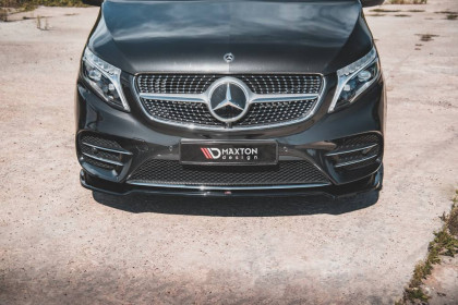 Spojler pod nárazník lipa V.4 Mercedes-Benz V-Class AMG-Line W447 Facelift černý lesklý plast