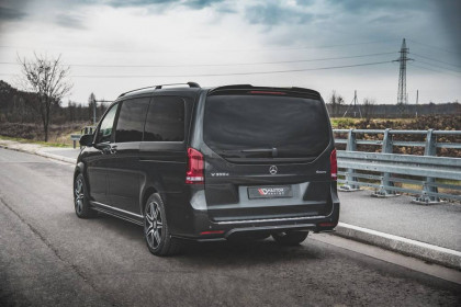 Splittery zadní boční V.2 Mercedes-Benz V-Class AMG-Line W447 Facelift černý lesklý plast