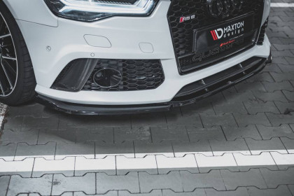 Spojler pod nárazník lipa V.3 Audi RS6 C7 černý lesklý plast