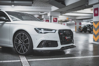 Spojler pod nárazník lipa V.4 Audi RS6 C7 černý lesklý plast