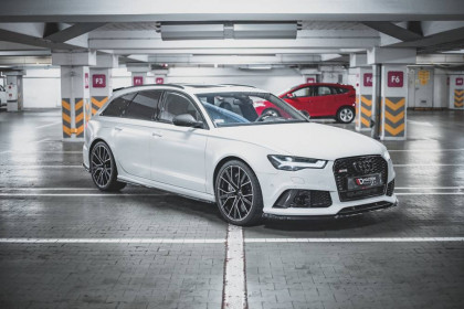 Prahové lišty V.2 Audi RS6 C7 černý lesklý plast