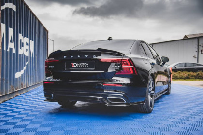 Splittery zadní boční Volvo S60 R-Design Mk3 černý lesklý plast