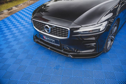 Spojler pod nárazník lipa V.1 Volvo S60 R-Design Mk3 černý lesklý plast