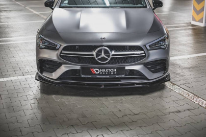 Spojler pod nárazník lipa V.2 Mercedes-AMG CLA 35 Aero C118 černý lesklý plast