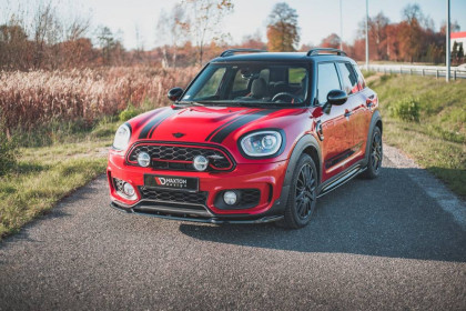 Spojler pod nárazník lipa V.2 Mini Countryman Mk2 F60 JCW černý lesklý plast