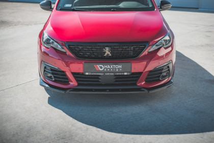 Spojler pod nárazník lipa V.1 Peugeot 308 GT Mk2 Facelift černý lesklý plast