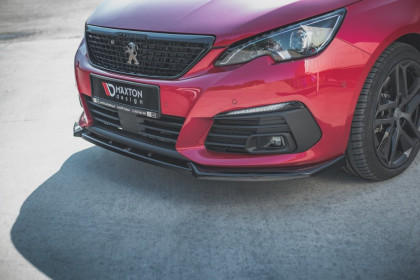 Spojler pod nárazník lipa V.1 Peugeot 308 GT Mk2 Facelift černý lesklý plast