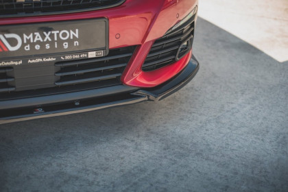 Spojler pod nárazník lipa V.1 Peugeot 308 GT Mk2 Facelift černý lesklý plast