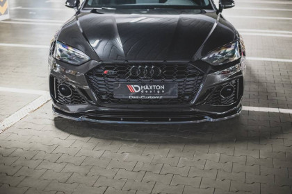 Spojler pod nárazník lipa V.2 Audi RS5 F5 Facelift černý lesklý plast