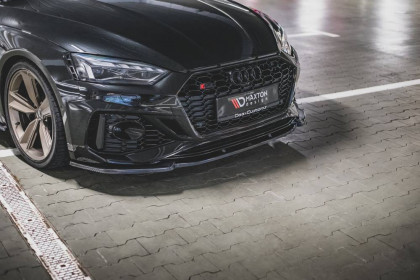 Spojler pod nárazník lipa V.2 Audi RS5 F5 Facelift černý lesklý plast