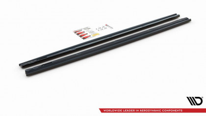 Prahové lišty Citroen DS4 černý lesklý plast