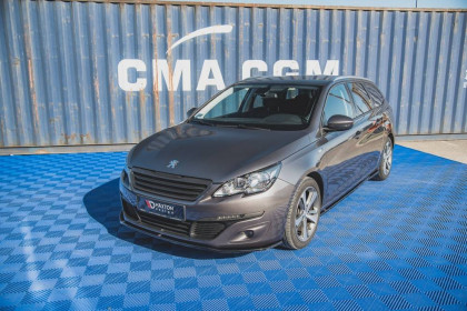 Spojler pod nárazník lipa V.1 Peugeot 308 Mk2 Facelift černý lesklý plast