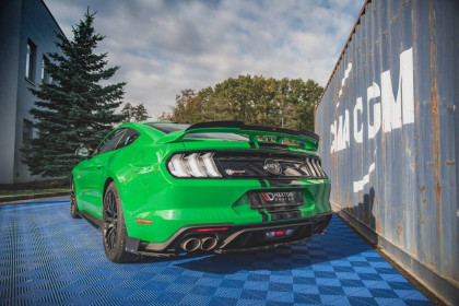 Splittery zadní boční + Flaps V.1 Ford Mustang GT Mk6 Facelift černý lesklý plast