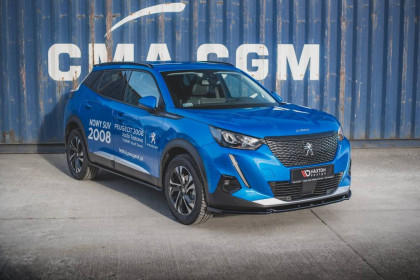 Spojler pod nárazník lipa V.2 Peugeot 2008 Mk2 černý lesklý plast