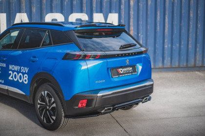Spoiler zadního nárazníku Peugeot 2008 Mk2 se žebry černý lesklý plast