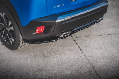 Spoiler zadního nárazníku Peugeot 2008 Mk2 se žebry černý lesklý plast