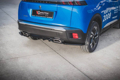 Spoiler zadního nárazníku Peugeot 2008 Mk2 se žebry černý lesklý plast