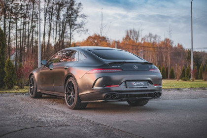 Spoiler zadního nárazníku Mercedes-AMG 53 4 Door Coupe se žebry černý lesklý plast