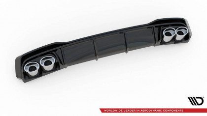 Difuzor zadního nárazníku Audi A7 C8 S-Line + imitace koncovek černý lesklý plast