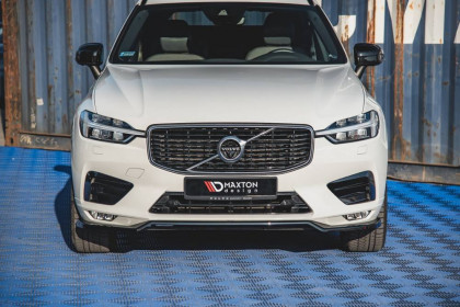 Spojler pod nárazník lipa V.1 Volvo XC60 Mk2 R-Design černý lesklý plast