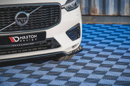 Spojler pod nárazník lipa V.1 Volvo XC60 Mk2 R-Design černý lesklý plast
