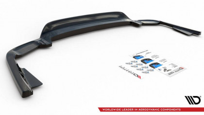 Spoiler zadního nárazníku Volvo XC60 Mk2 R-Design se žebry černý lesklý plast