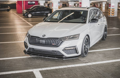 Spojler pod nárazník lipa V.1 Škoda Octavia RS Mk4 černý lesklý plast