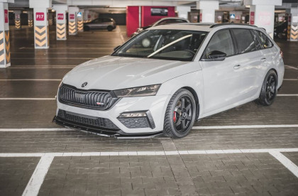 Spojler pod nárazník lipa V.3 Škoda Octavia RS Mk4 černý lesklý plast