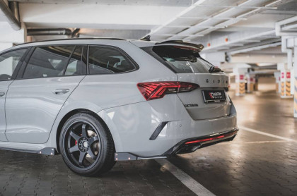 Splittery zadní boční + Flaps V.2 Škoda Octavia RS Mk4 černý lesklý plast