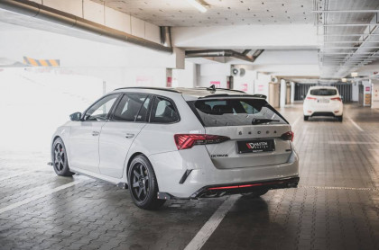 Splittery zadní boční + Flaps V.2 Škoda Octavia RS Mk4 černý lesklý plast