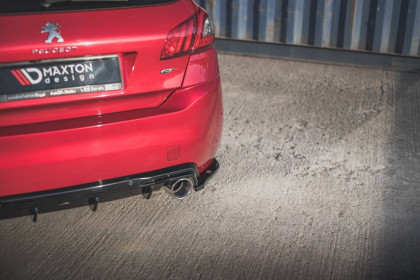 Splittery zadní boční Peugeot 308 GT Mk2 Facelift černý lesklý plast