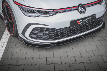 Spojler pod nárazník lipa + Flaps V.2 Volkswagen Golf 8 GTI černý lesklý plast