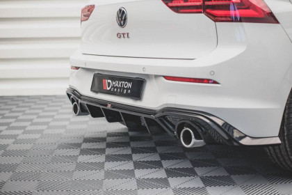 Difuzor zadního nárazníku V.2 Volkswagen Golf 8 GTI černý lesklý plast