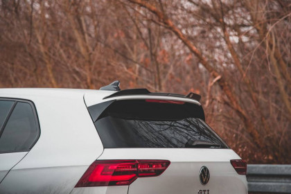 Prodloužení spoileru V.2 Volkswagen Golf 8 GTI černý lesklý plast