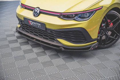 Spojler pod nárazník lipa + Flaps V.1 Volkswagen Golf 8 GTI Clubsport černý lesklý plast