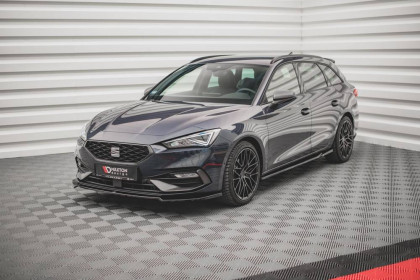 Spojler pod nárazník lipa V.4 Seat Leon FR Mk4 černý lesklý plast