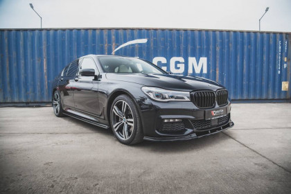 Spojler pod nárazník lipa V.2 BMW 7 M-Pack G11 černý lesklý plast