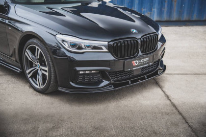 Spojler pod nárazník lipa V.2 BMW 7 M-Pack G11 černý lesklý plast