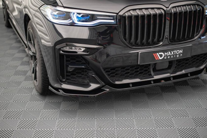 Spojler pod nárazník lipa V.3 BMW X7 M G07 černý lesklý plast
