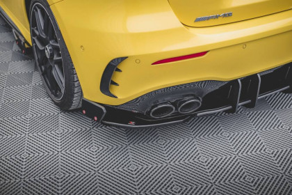 Splittery zadní boční + Flaps V.2 Mercedes-AMG A45 S černý lesklý plast