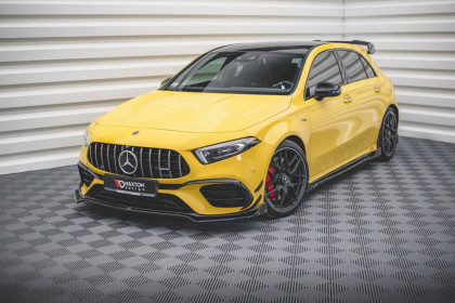 Spojler pod nárazník lipa + Flaps V.3 Mercedes-AMG A45 S černý lesklý plast