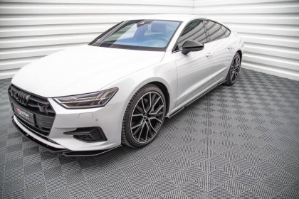 Prahové lišty Audi A7 C8 černý lesklý plast