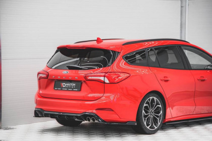 Splittery zadní boční V.4 Ford Focus ST-Line kombi Mk4 černý lesklý plast