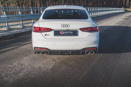 Spoiler zadního nárazníku Audi S5 / A5 S-Line Sportback F5 Facelift černý lesklý plast