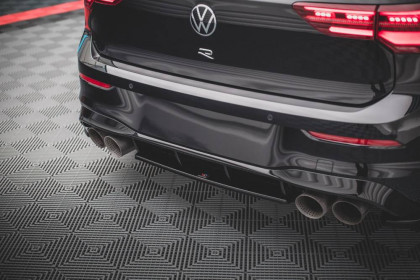 Spoiler zadního nárazníku Volkswagen Golf R Mk8 černý lesklý plast