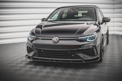 Spojler pod nárazník lipa V.2 Volkswagen Golf R Mk8 černý lesklý plast