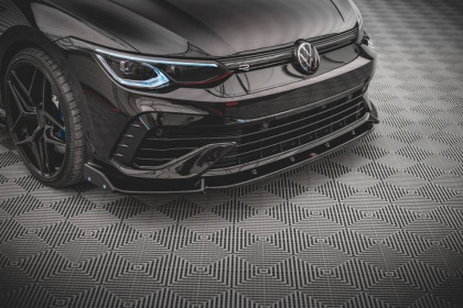 Spojler pod nárazník lipa + Flaps V.2 Volkswagen Golf R Mk8 černý lesklý plast