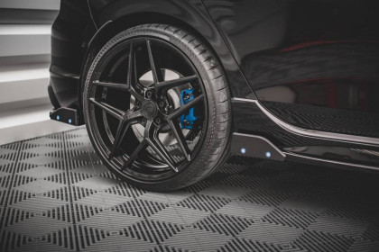 Splittery zadní boční + flaps V.2 Volkswagen Golf R Mk8 carbon look
